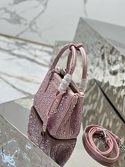 Prada Galleria Satin Mini-bag With Crystals Pink Size 20x14.5x9.5cm - 6