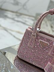 Prada Galleria Satin Mini-bag With Crystals Pink Size 20x14.5x9.5cm - 5