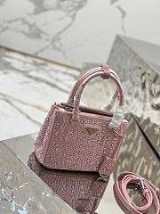 Prada Galleria Satin Mini-bag With Crystals Pink Size 20x14.5x9.5cm - 3