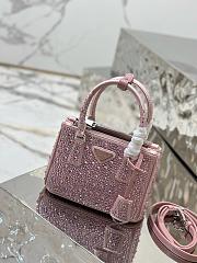 Prada Galleria Satin Mini-bag With Crystals Pink Size 20x14.5x9.5cm - 2