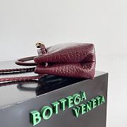 Bottega Veneta Mini Andiamo Croc Leather Burgundy - 22x9x15.5cm - 5