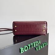 Bottega Veneta Mini Andiamo Croc Leather Burgundy - 22x9x15.5cm - 4