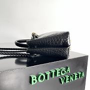 Bottega Veneta Mini Andiamo Croc Leather Black - 22x9x15.5cm - 4