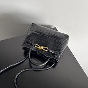 Bottega Veneta Mini Andiamo Croc Leather Black - 22x9x15.5cm - 2