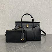 Loro Piana Loom Bag L25 Black - 25x18x12.5cm - 1