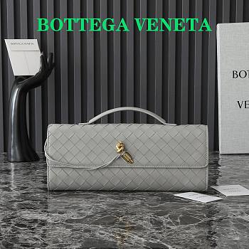 Bottega Veneta Andiamo Clutch Bag In Gray - 31x13x3cm