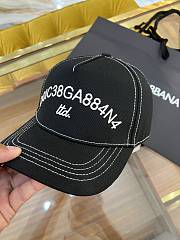 Dolce&Gabbana Cotton Baseball Cap With Logo Embroidery - 2