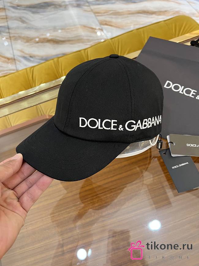 Dolce&Gabbana Baseball Cap With Logo Embroidery Black  - 1