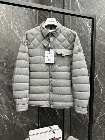 Moncler Iseran Down Shirt Jacket Gray