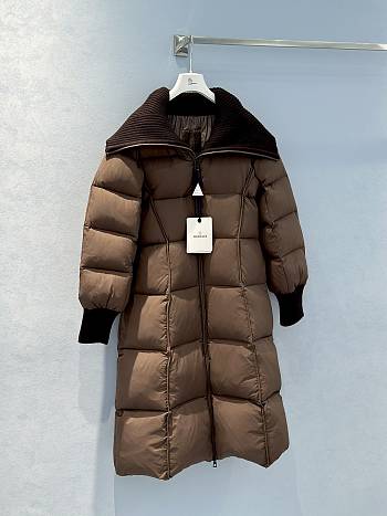 Moncler Brerelle Long Down Jacket Brown