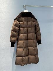 Moncler Brerelle Long Down Jacket Brown - 5