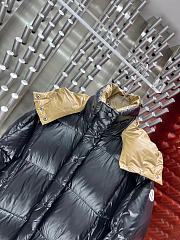 Moncler Parnaiba Hooded Long Down Jacket Black - 5