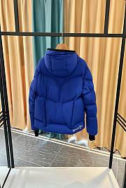 Moncler Arcesaz Hooded Short Down Jacket Blue - 2