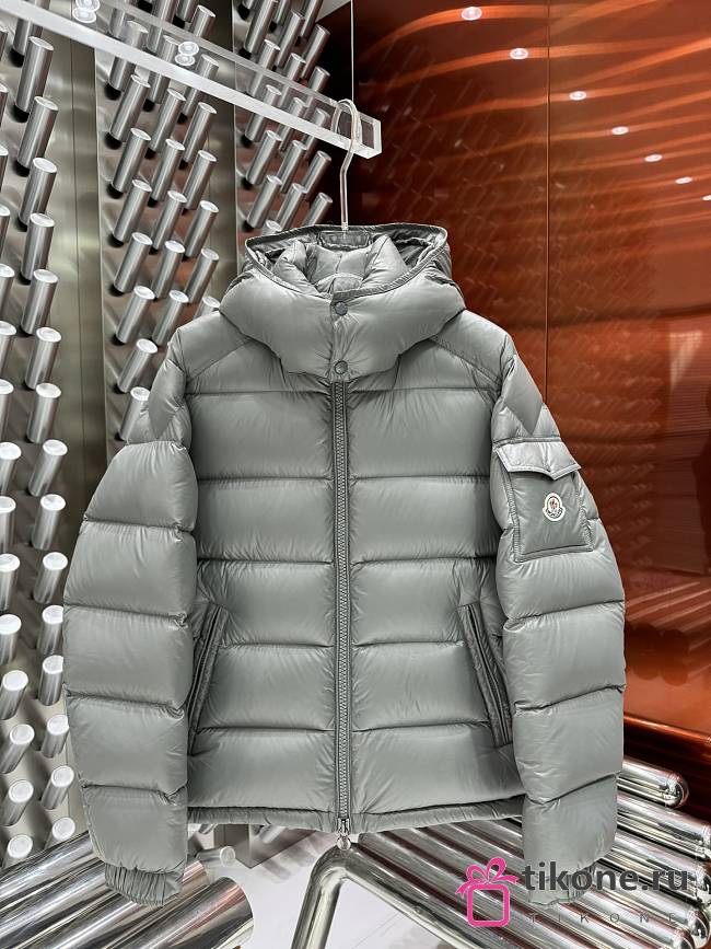 Moncler Maire Short Down Jacket Gray - 1