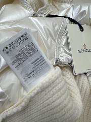 Moncler Diagonal Quilted Padded Wool Zip Up Cardigan White - 4