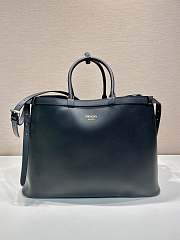 Prada Buckle Leather Handbag With Double Belt Black - 48x34x18cm - 1