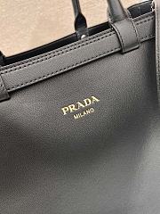 Prada Buckle Leather Handbag With Double Belt Black - 48x34x18cm - 6