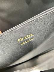 Prada Buckle Leather Handbag With Double Belt Black - 48x34x18cm - 2