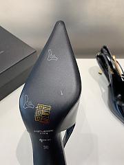 YSL Lee Slingback Pumps In Glazed Leather Black 7.5cm - 5