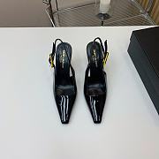 YSL Dune Slingback Pumps In Patent Leather Black 11cm - 6