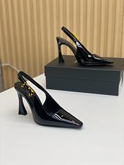 YSL Dune Slingback Pumps In Patent Leather Black 11cm - 3