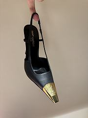 YSL Jeanne Slingback Pumps In Smooth Leather Black 11cm - 3