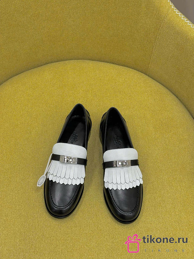 Hermes Destin Loafer Black White - 1