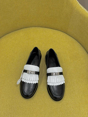 Hermes Destin Loafer Black White