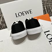 Loewe Terra Vulca Lace Up Sneaker In Canvas Black  - 6