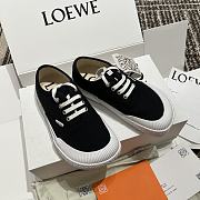 Loewe Terra Vulca Lace Up Sneaker In Canvas Black  - 5