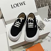 Loewe Terra Vulca Lace Up Sneaker In Canvas Black  - 4