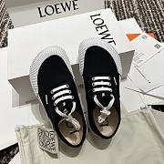 Loewe Terra Vulca Lace Up Sneaker In Canvas Black  - 2