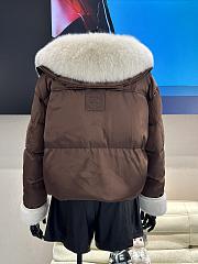 Maxmara Cropped Down Jacket Brown - 5