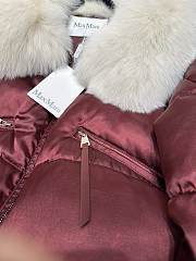 Maxmara Cropped Down Jacket Red - 5