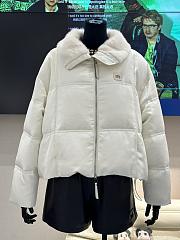 Miumiu Cropped Down Jacket White - 1