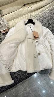 Miumiu Cropped Down Jacket White 15488 - 5