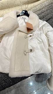 Miumiu Cropped Down Jacket White 15488 - 2