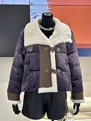 Miumiu Cropped Down Jacket Purple - 1