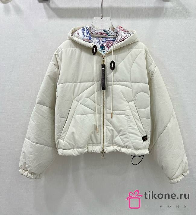 LV Quilted Monogram Flower Jacket White 1AGBSD - 1