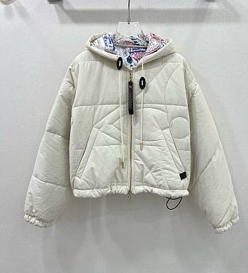 LV Quilted Monogram Flower Jacket White 1AGBSD