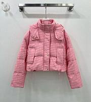 Miumiu Cropped Down Jacket Pink 15491 - 1