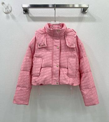 Miumiu Cropped Down Jacket Pink 15491