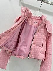 Miumiu Cropped Down Jacket Pink 15491 - 5