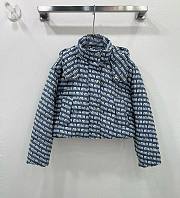 Miumiu Cropped Down Jacket Blue 15492 - 1