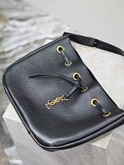 YSL Paris Vii Small Hobo In Grained Leather Black - 30x25x3cm - 6