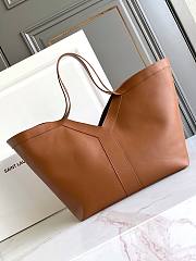 YSL Y Tote In Leather Brown - 37x32x27-22cm - 1