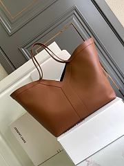 YSL Y Tote In Leather Brown - 37x32x27-22cm - 6