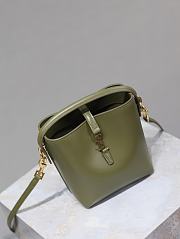 YSL Le 37 Mini In Shiny Leather Green - 15x13x6cm - 6