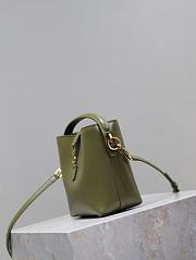 YSL Le 37 Mini In Shiny Leather Green - 15x13x6cm - 2