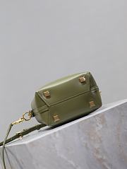 YSL Le 37 Mini In Shiny Leather Green - 15x13x6cm - 3